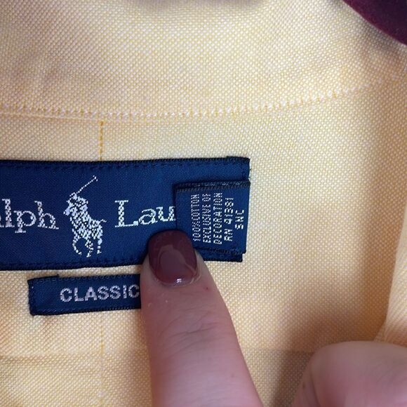 Polo Ralph Lauren Yellow Button Up - Picture 5 of 6